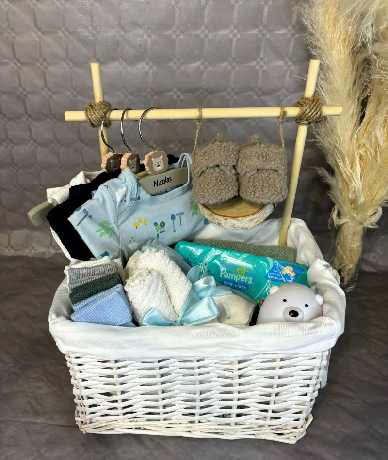Baby Boy Gift Basket – Softness & Comfort 👶💙